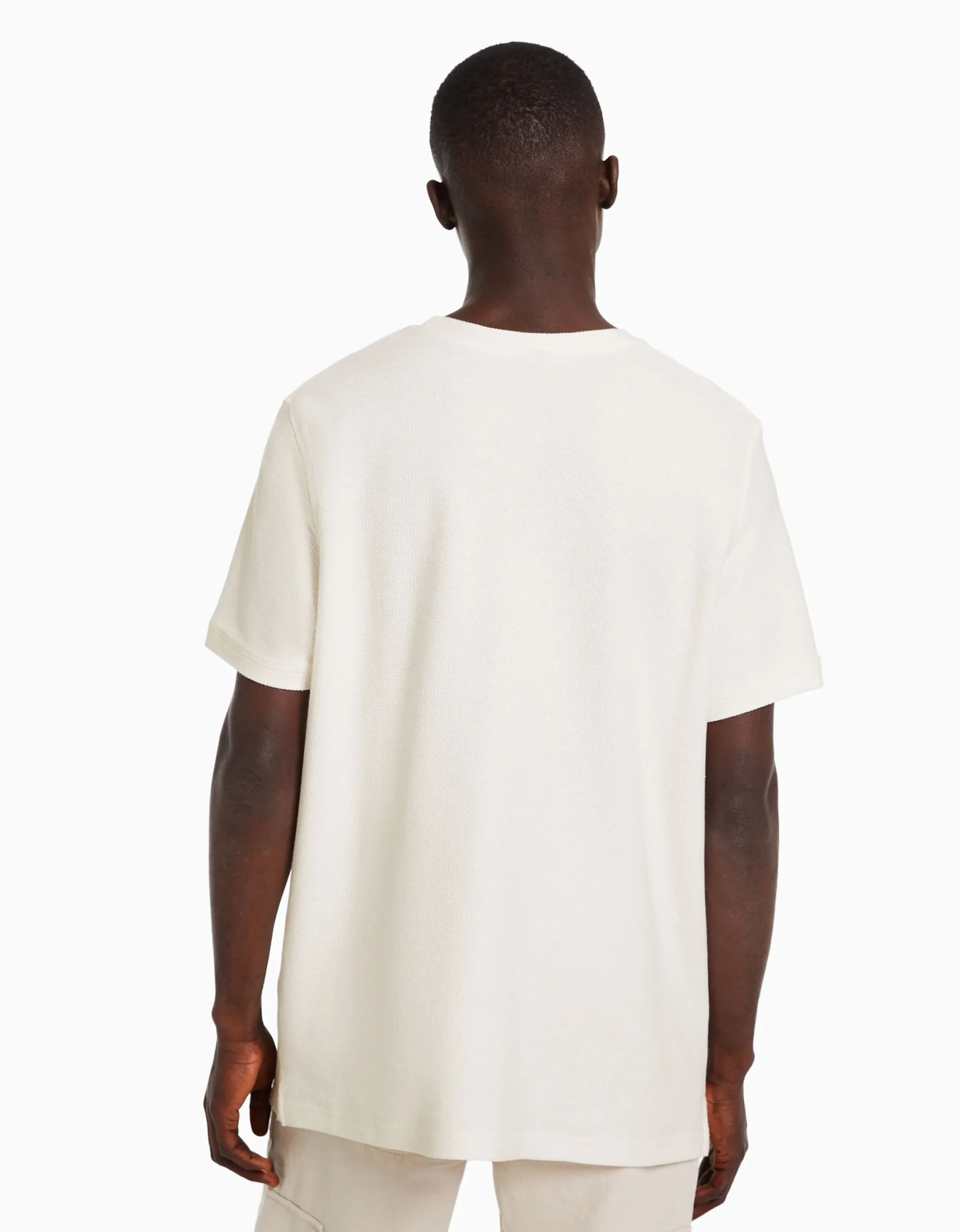 HOMME BERSHKA Join Life*T-shirt texturé à manches courtes