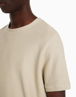 HOMME BERSHKA Vêtements*T-shirt texturé à manches courtes