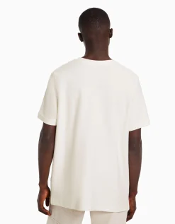 HOMME BERSHKA Vêtements*T-shirt texturé à manches courtes