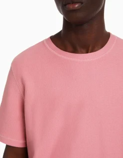 HOMME BERSHKA Vêtements*T-shirt texturé à manches courtes