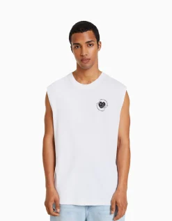 HOMME BERSHKA Tee-shirts*T-shirt workwear sans manches