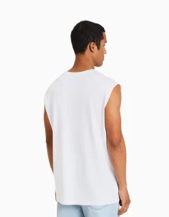 HOMME BERSHKA Tee-shirts*T-shirt workwear sans manches
