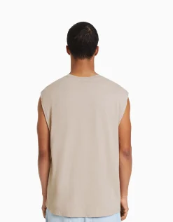 HOMME BERSHKA Tee-shirts*T-shirt workwear sans manches