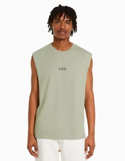 HOMME BERSHKA Tee-shirts*T-shirt workwear sans manches