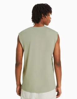 HOMME BERSHKA Tee-shirts*T-shirt workwear sans manches
