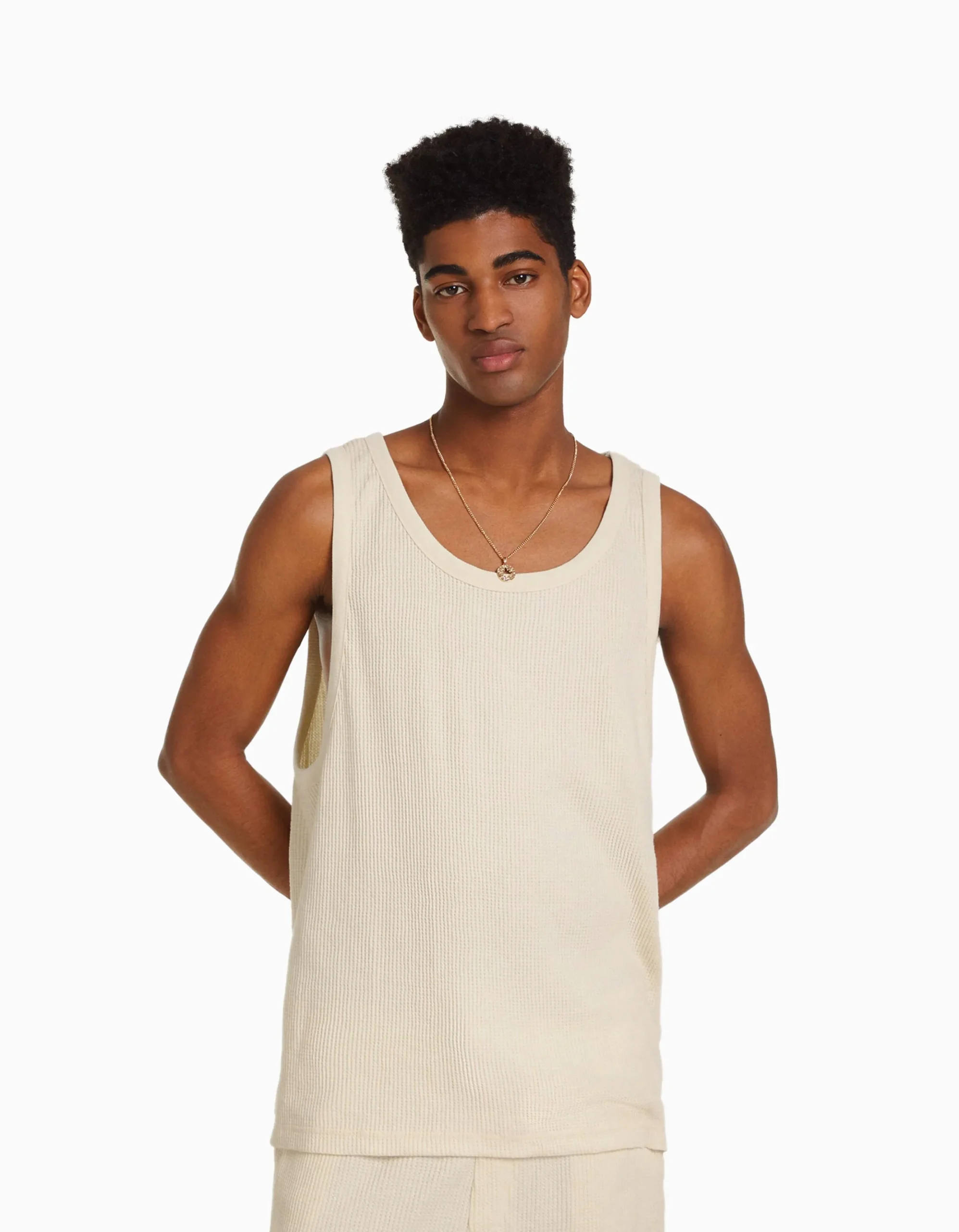 HOMME BERSHKA Tee-shirts*T-shirt workwear sans manches
