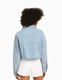 FEMME BERSHKA Vestes*Veste en jean courte