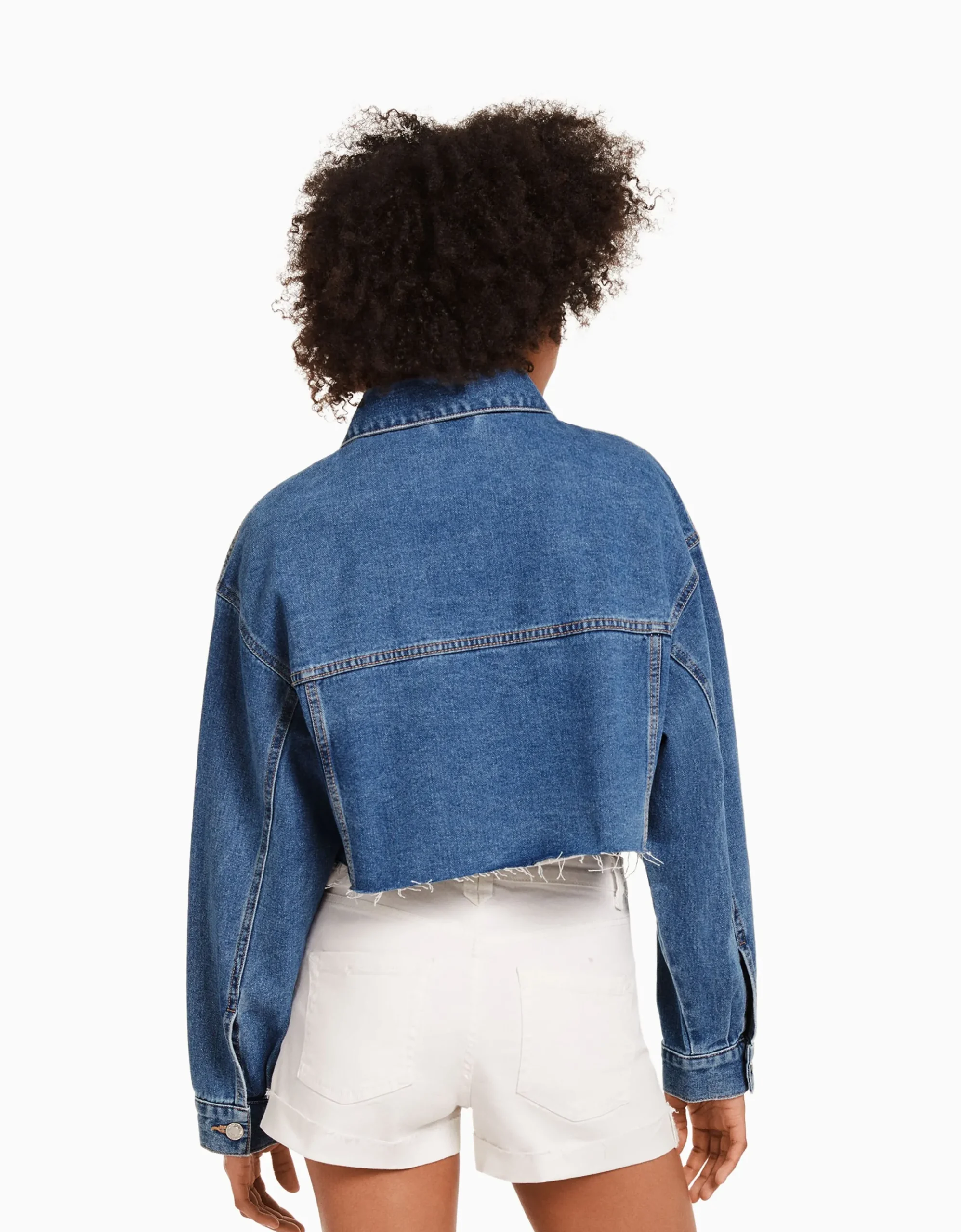 FEMME BERSHKA Vêtements*Veste en jean courte