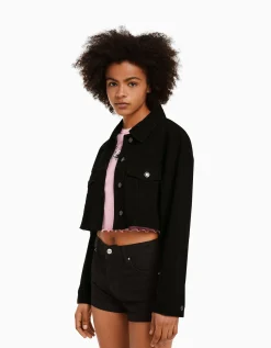 FEMME BERSHKA Vestes*Veste en jean courte