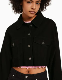 FEMME BERSHKA Vestes*Veste en jean courte