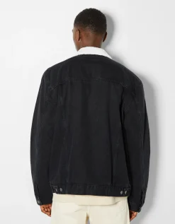 HOMME BERSHKA Blousons et manteaux*Veste en jean doublure polaire