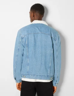 HOMME BERSHKA Blousons et manteaux*Veste en jean doublure polaire
