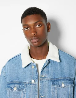 HOMME BERSHKA Blousons et manteaux*Veste en jean doublure polaire