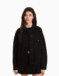 FEMME BERSHKA Vestes*Veste en jean oversize