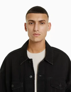 HOMME BERSHKA Blousons et manteaux*Veste en jean oversize