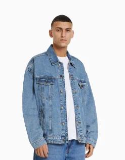 HOMME BERSHKA Blousons et manteaux*Veste en jean oversize