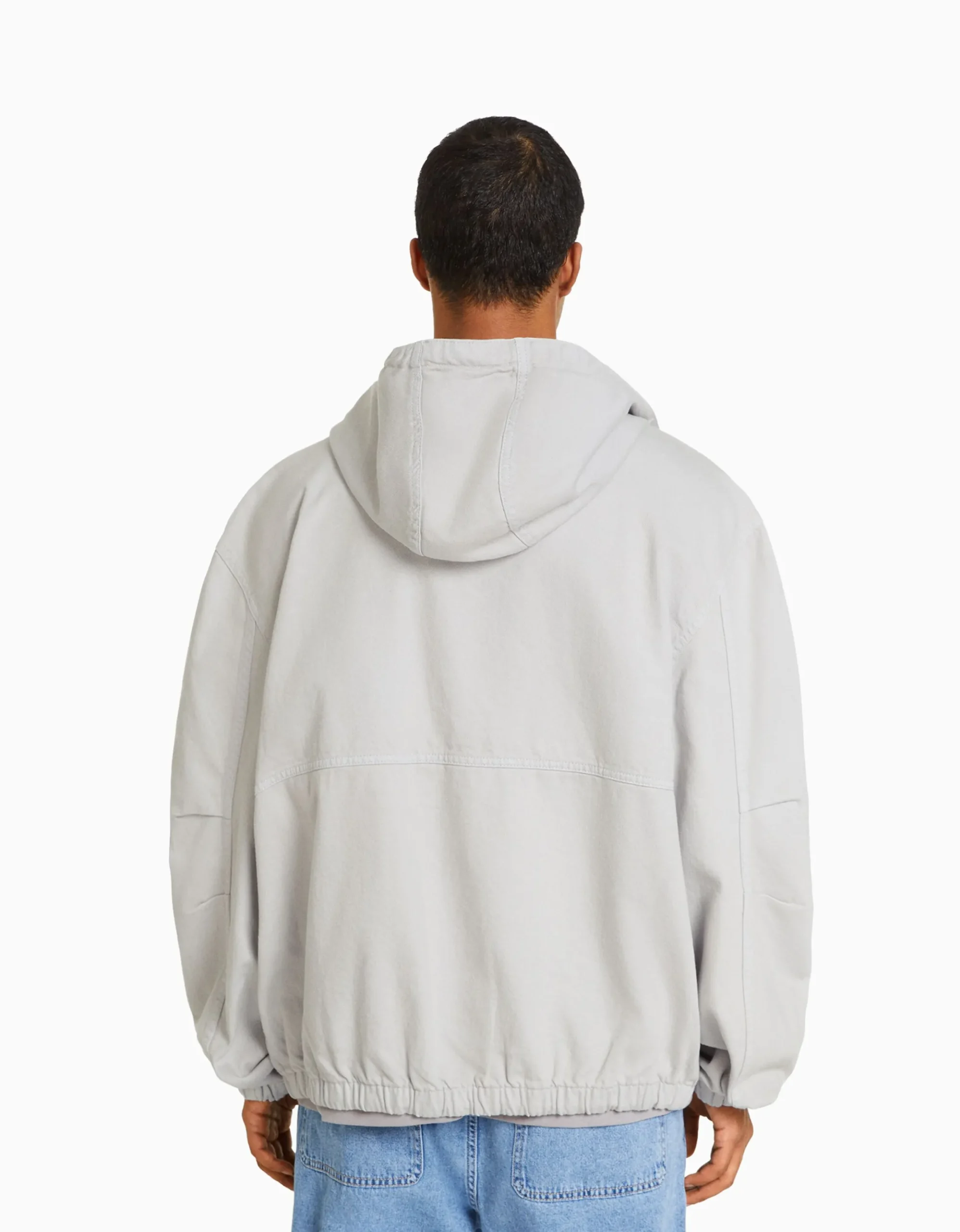 HOMME BERSHKA Vêtements*Veste en jean parachute capuche