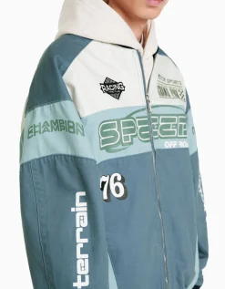 HOMME BERSHKA Vêtements*Veste en jean racing