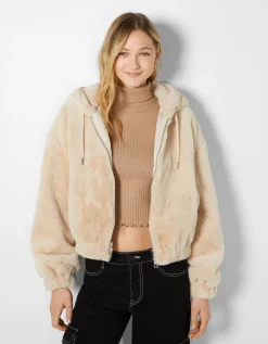 FEMME BERSHKA Vestes*Veste polaire à capuche