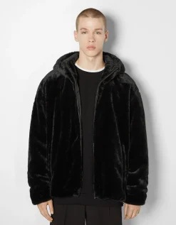 HOMME BERSHKA Blousons et manteaux*Veste polaire à capuche