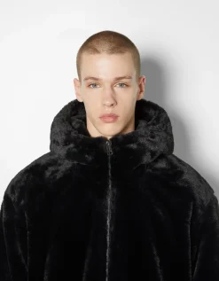 HOMME BERSHKA Blousons et manteaux*Veste polaire à capuche