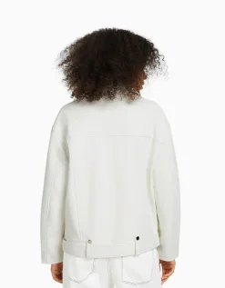 FEMME BERSHKA Vestes*Veste style motard similicuir ceinture